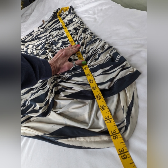 Wet Seal NWT Zebra mesh ruched one shoulder dress 3XL black cream - Picture 13 of 17